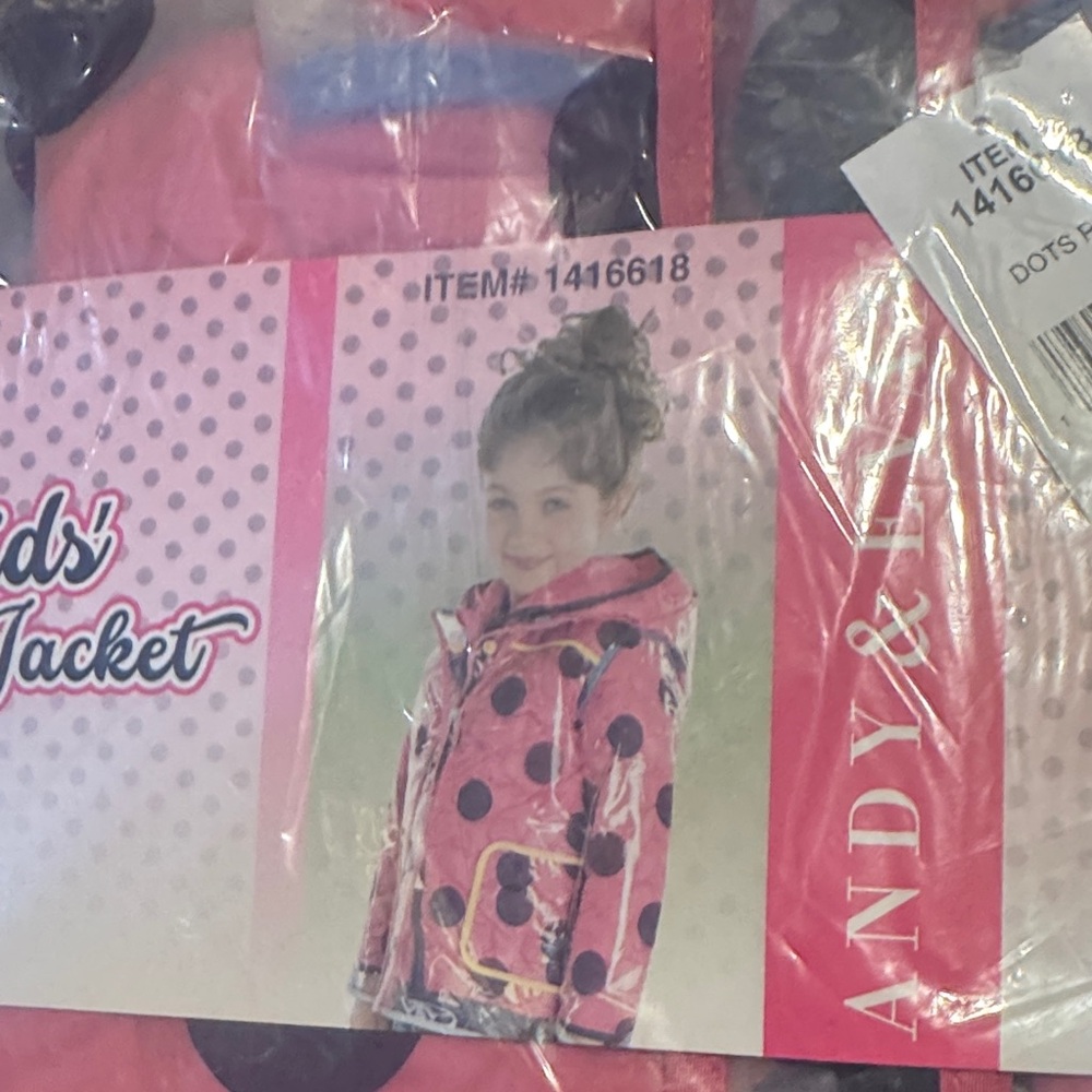 Andy & Evan Pink and Black Polka Dot Jacket